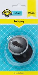 Home 2 Piece Bath Plug - Black