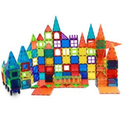 3D Magnetic Tiles Building Block Toy Set For Kids - 150 Piece