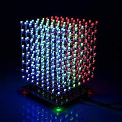 Sainsmart 3D Lightsquared Diy Kit 8X8X8 5MM White LED Cube Red Green Blue Squared Music MP3 Lamp
