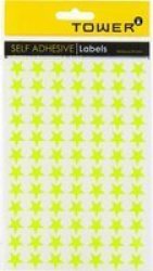 Stars Stickers - Fluorescent Lime 2 Sheets - 175 Stickers