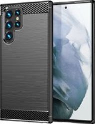 Tuff-Luv Carbon Fibre Effect Armour Case Samsung Galaxy S22 Ultra - Black