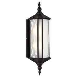 Patterned Frosted Glass Outdoor Light