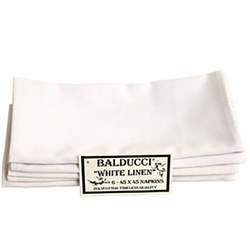 Balducci Pack of 6 White Square Basic Napkins
