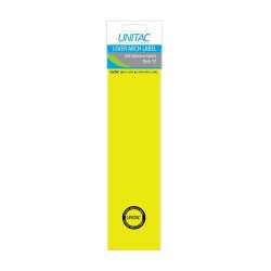 Unitac : Lever Arch Labels - Yellow