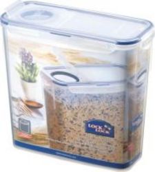 Lock & Lock Rectangle Dry Storage Cereal Container With Flip Lid 3.4 Litres blue