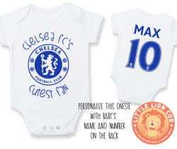 chelsea fc baby onesie