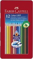 Faber-castell Tin Of 12 Colour Grip 2001 Pencils