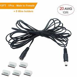 Dc Extension Cable 4M 13FT 2.1MM X 5.5MM Dc Plug Female To Male Adapter Extension Cable 20AWG For 12V 5A LED Light Strip Cctv Camera