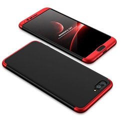 Guanhao Case For Honor View 10 V10 3 In 1 Ultra-thin Shockproof 360 Degree Protection Anti-fingerprint Case For Huawei Honor View 10 V10 5.99" Black+red