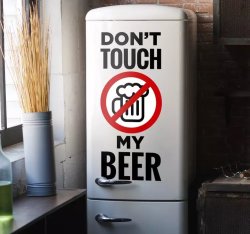 Don& 039 T Touch My Beer Fridge Wrap