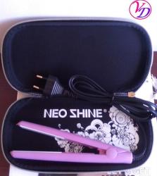 Casey Neoshine MINI Hair Straightener - Ceramic Plates Travel Pack High Heat Fast Heat-up High Heat Delivers Salon Results Fits In Your Handbag The