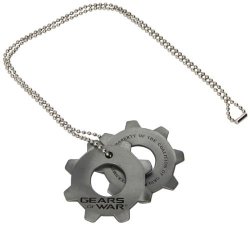 Gears Of War Metal Cog Tags Necklace