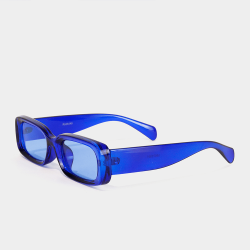 Mkm Blue Crystal Rectangular Sunglasses