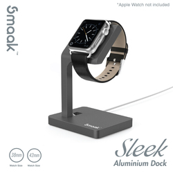 Smaak Sleek Aluminium Apple Watch Dock in Black