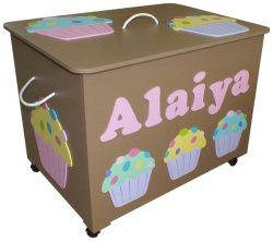Wooden Cupcake Toy Box