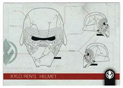 Kylo Ren's Helmet - Star Wars Journey To Star Wars The Rise Of Skywalker Trading Card Schematics S-1 - Topps 2019 Mint