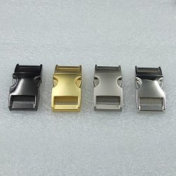 2 Pcs Curve Buckles Size Metal Side Release For Lanyard Strap Paracord Bracelets 5 8" 15MM Gold