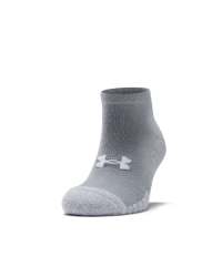 Adult Heatgear Lo Cut Socks 3-PACK - Steel White White XL
