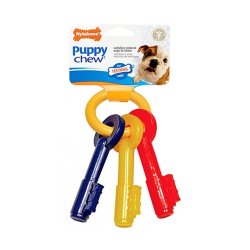 Nylabone Puppy Teething Keys Bacon - Small