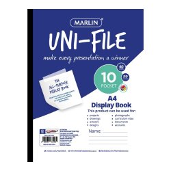 Marlin Uni-file Display Books 10 Pocket X 10