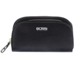 Bossi Women's Double Zipper Purse With Sling - Black