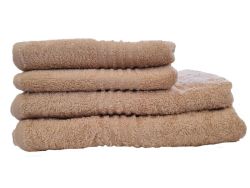 Dreyer Snag Free 485GSM Beige Bath & Hand Towel Set - Pack Of 4