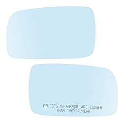 Pair Set Blue Tinted Mirror Glass & Bases Heated Replacement For Audi A4 Volkswagen Cabrio Golf Jetta Passat 3B1 857 521 A 1J1 857 522 J