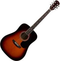 AG1 Beginner& 39 S Acoustic Guitar Dark Sunburst