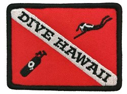 Dive Hawaii Patch Ocean Sand Palm Tree Boat Souvenir Adventure Series Embroidered Iron Sew On Badge Diy Appliques By Athena Brands