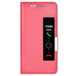 Huawei P10 Plus Case Genuine Leather Huawei P10 Plus Cover Case Window View Stand Feature Ultra Thin Flip Magnet Closure Phone Case For Huawei