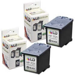Ld Remanufactured Replacement Ink Cartridges For Hewlett Packard CC635A Hp 701 Black 2 Pack For Use In The Hp Fax 640 Hp Fax 650 Hp 2140 Fax Printers