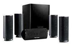 Premium High Performance Harman Kardon Newest 5.1 Channel Home Theater Speaker Package Satellite Speaker Subwoofer Bass-boost Control Upgradable To 7.1 Channel