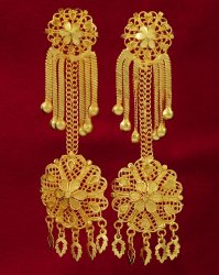 Indian Bollywood 18K Gold Plated Women Dangle Earring Set Traditional Jewelry IMRB-BSE29A