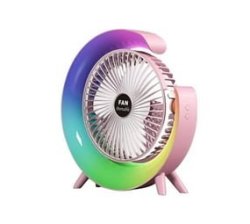 Desktop Mute 3-SPEED Fan Night Light USB Charging MINI Fan
