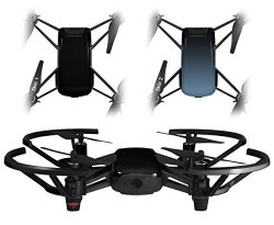 Skin Decal Wrap 2 Pack For Dji Ryze Tello Drone Solids Collection Color Black Drone Not Included