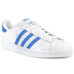 Adidas Men's Superstar Fashion Sneaker 10.5 White ray Blue