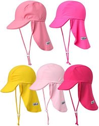 Vaenait baby Infant & Kids Girls Sun Protection Sporty Flap Swim Hat UV Flap Cap