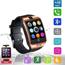 Smart Watch Bluetooth Touchscreen Smart Watches With Camera Smartwatch Water Resistant Sports Fitness Tracker Support Ios Iphone Android Samsung LG For Men Women Kids Golden
