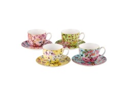 Maxwell & Williams Estelle Michaelides Enchantment Cups & Saucers Set Of 4