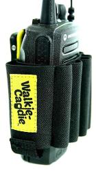 Walkie Caddie Yellow - Accessory Pouch For Walkie Talkies For Motorola Cp 200 And Most Other Walkie Talkies Black With Yellow Bungee