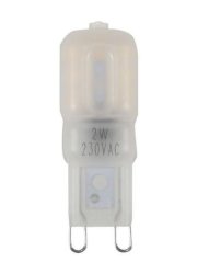 2W G9 LED Lamp 230VAC Cool White 2 Per Pack