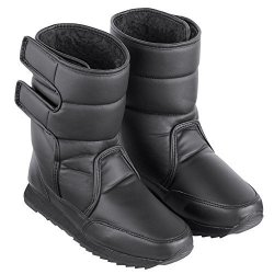 Fleece-lined Slip-resistant Winter Boot Black 11
