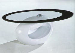 Modern Glass Coffee Table Oval
