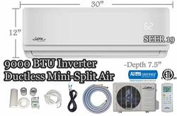 Covac 9 000 Btu Ductless Mini-split Air Conditioner - Inverter Seer 19 - Cooling & Heating - Dehumidifier - 120V 60HZ - Precharged Condenser