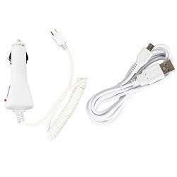 Fenzer White Travel Auto Car Data Sync Micro USB 6 Ft Charger Cable For Samsung Galaxy Core Prime