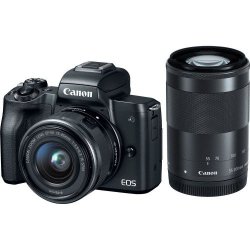 Canon Eos M200 Mirrorless Digital Camera With 15-45MM + 55-200MM Lenses Black