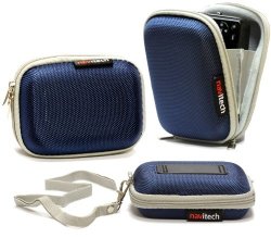 Navitech Blue Water Resistant Hard Digital Camera Case Cover For The Maginon Z1650 As Sold In Aldi