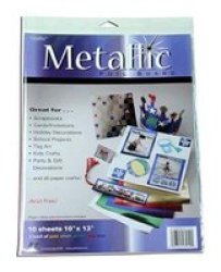 Metallic Foil Board 10X13IN - Pack Of 10 - Assorted Colours