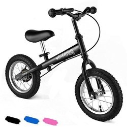Dtemple Kids Balance Bike No Pedal Walking Bicycle With Adjustable Handlebar And Seat For Boys And Girls Ages 3 To 6 Years Old Us Stock Black