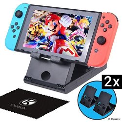 Set Of 2 Playstands For Nintendo Switch - Desktop Stand - Holds Your Nintendo Switch Upright - Multi Angle - Ideal For Handsfree Multiplayer